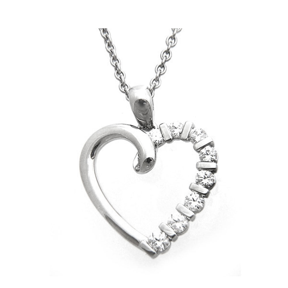 14Kt White Gold Diamond 1/4Ctw Pendant