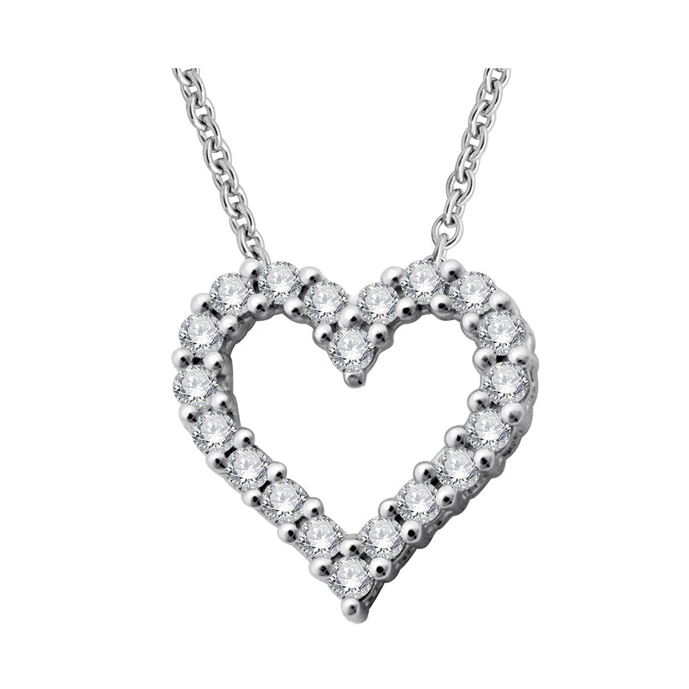 14Kt White Gold Diamond 1/4Ctw Pendant