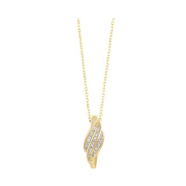 10Kt Yellow Gold Diamond 1/10Ctw Pendant