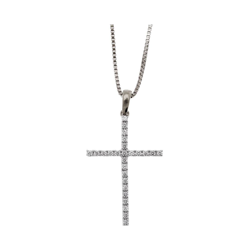 14Kt White Gold Diamond 1/7Ctw Pendant