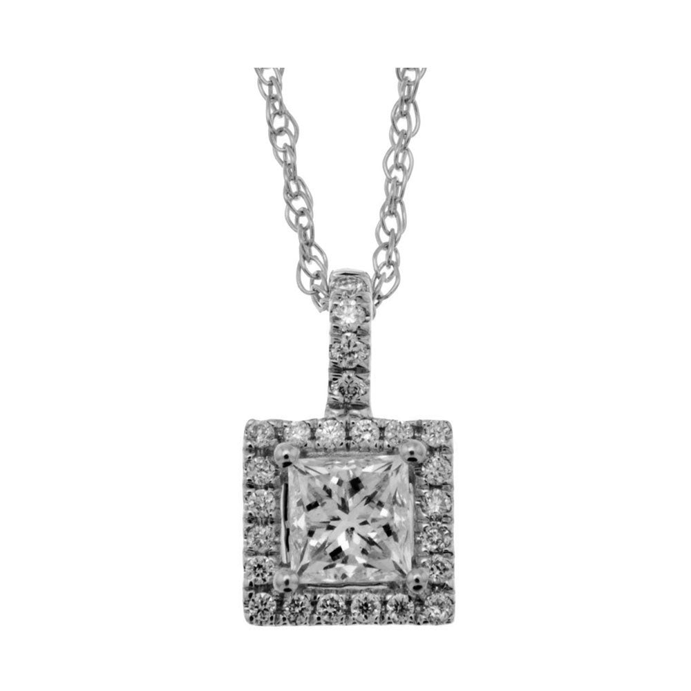 14Kt White Gold Diamond 3/8Ctw Pendant