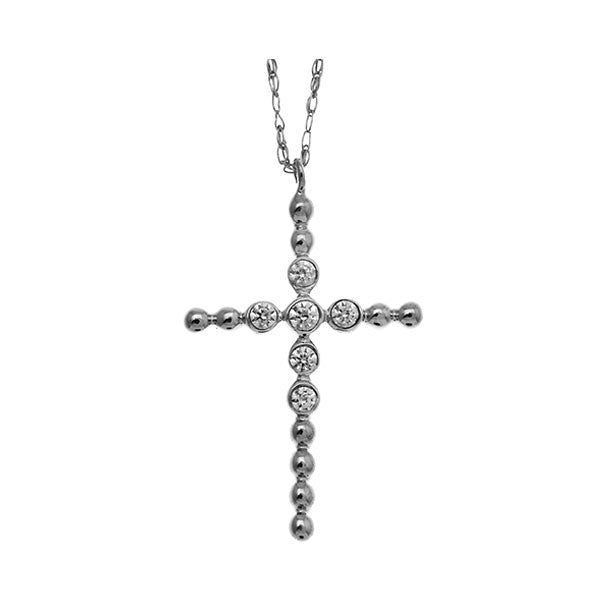 14Kt White Gold Diamond 1/10Ctw Pendant