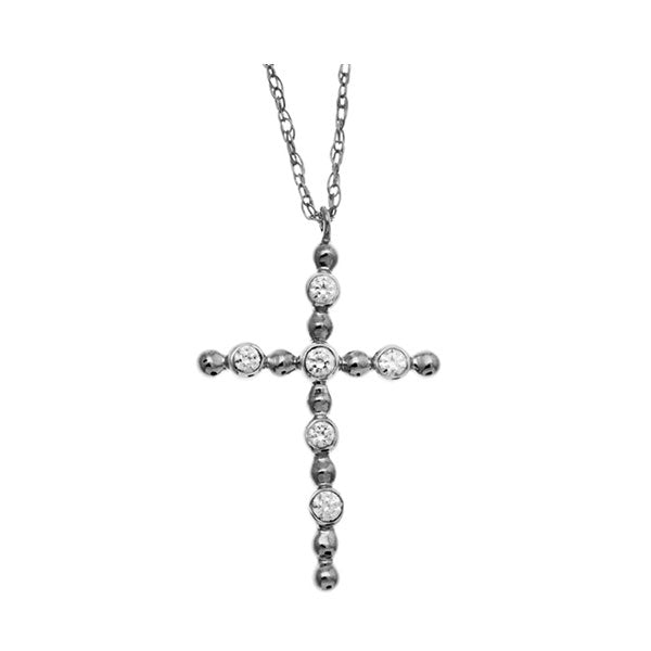 14Kt White Gold Diamond 1/10Ctw Pendant