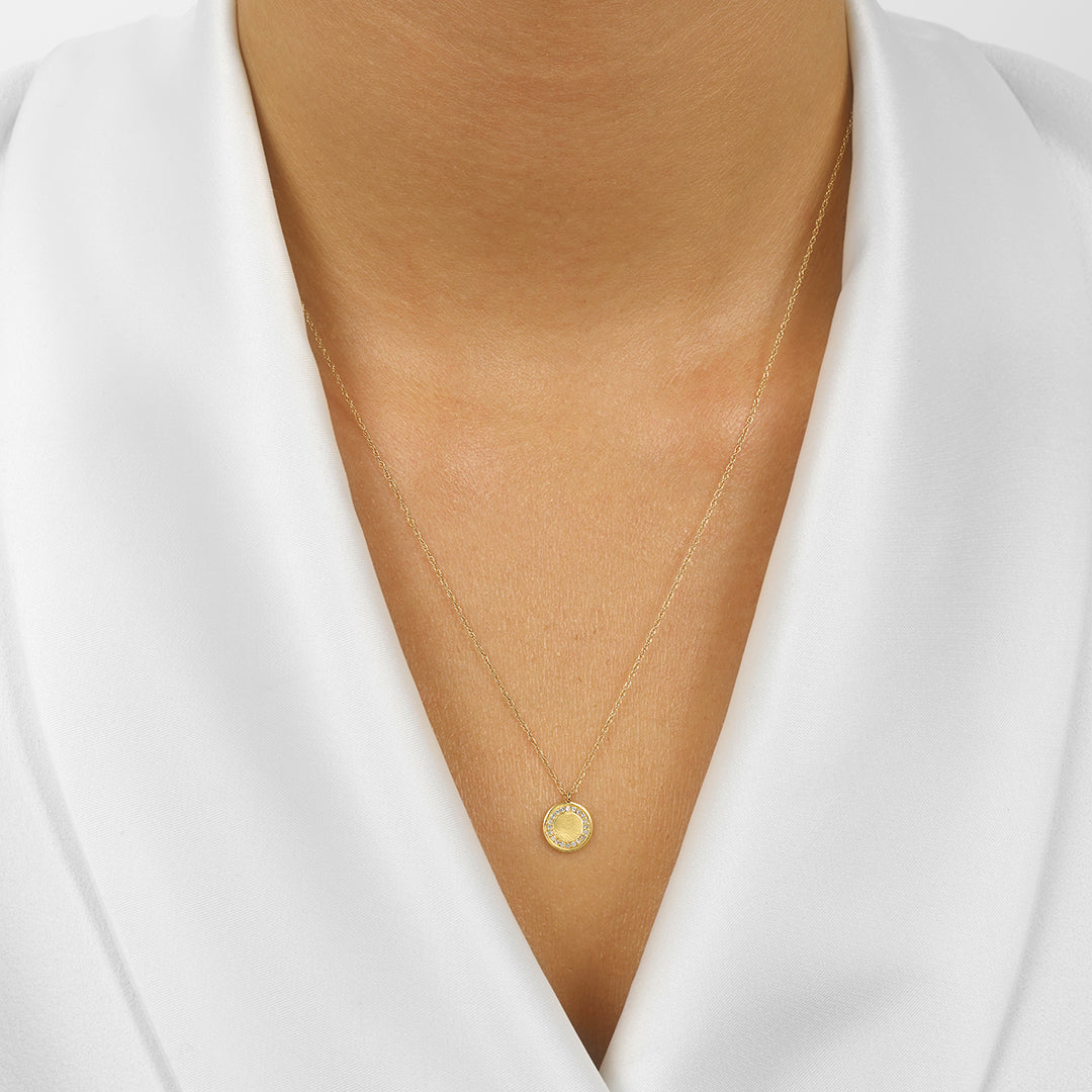 10Kt Yellow Gold Diamond 1/20Ctw Pendant