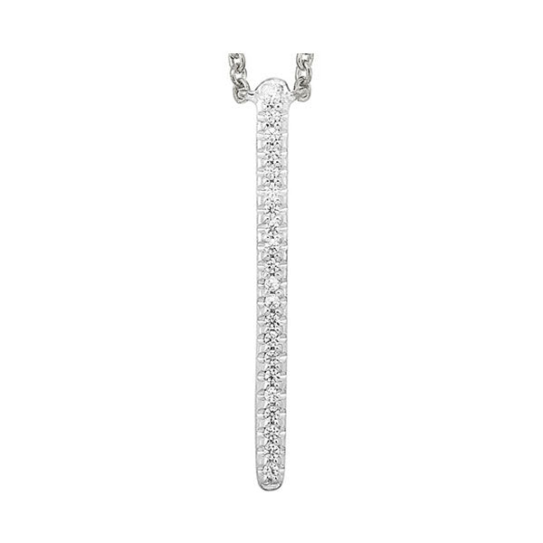 10Kt White Gold Diamond 1/20Ctw Pendant