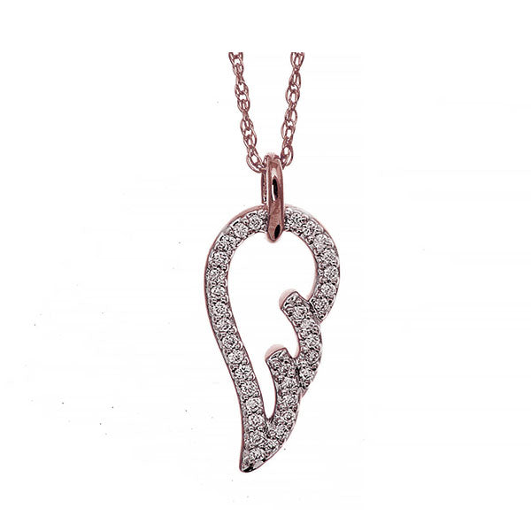 10Kt Rose Gold Diamond 1/10Ctw Pendant