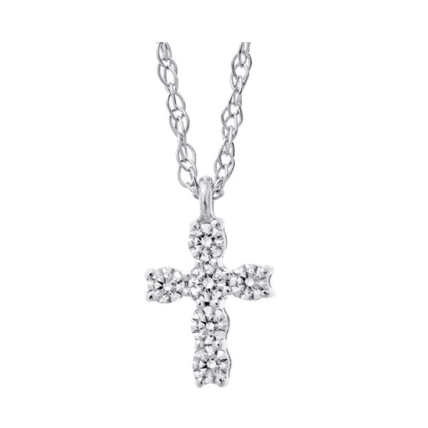 14Kt White Gold Diamond 1/10Ctw Pendant