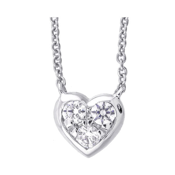 14Kt White Gold Diamond 1/4Ctw Pendant
