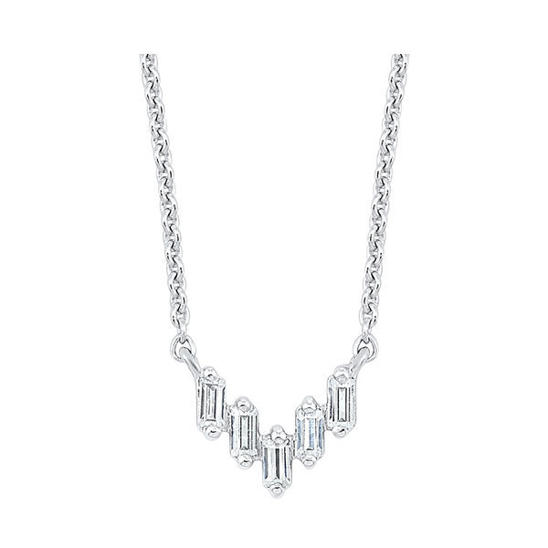 14Kt White Gold Diamond 1/10Ctw Pendant