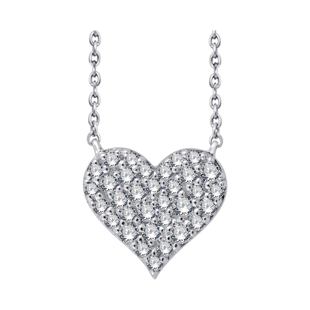 14Kt White Gold Diamond 1/2Ctw Pendant
