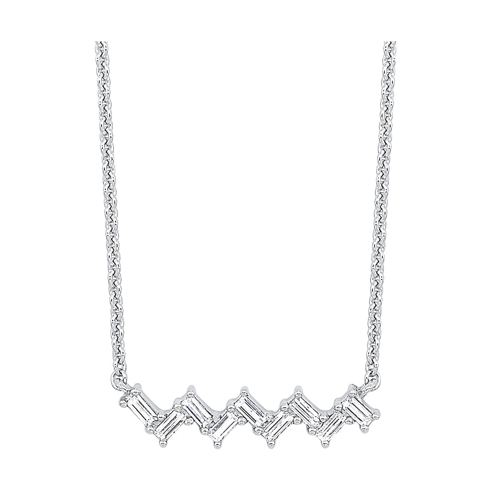 14Kt White Gold Diamond 1/5Ctw Pendant