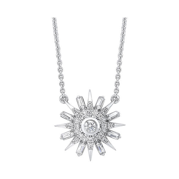 14Kt White Gold Diamond 1/3Ctw Pendant