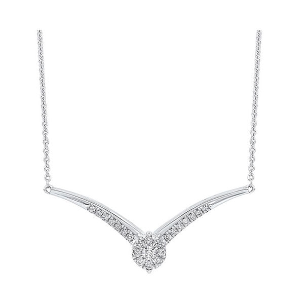 10Kt White Gold Diamond 1/4Ctw Pendant