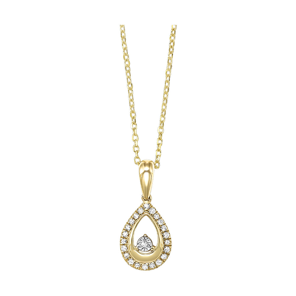 14Kt Yellow Gold Diamond 1/15Ctw Pendant