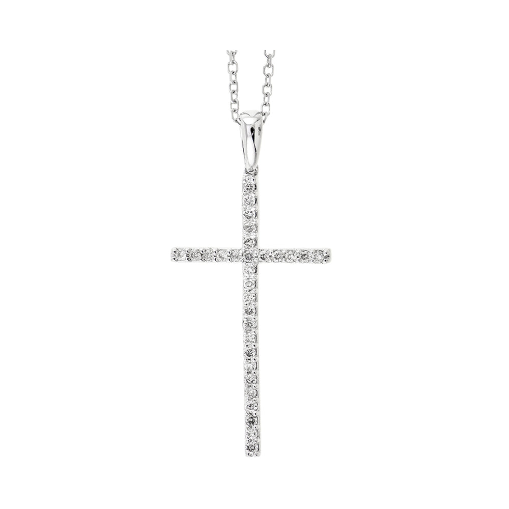 14Kt White Gold Diamond 1/10Ctw Pendant