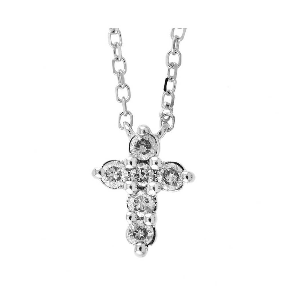14Kt White Gold Diamond 1/10Ctw Pendant
