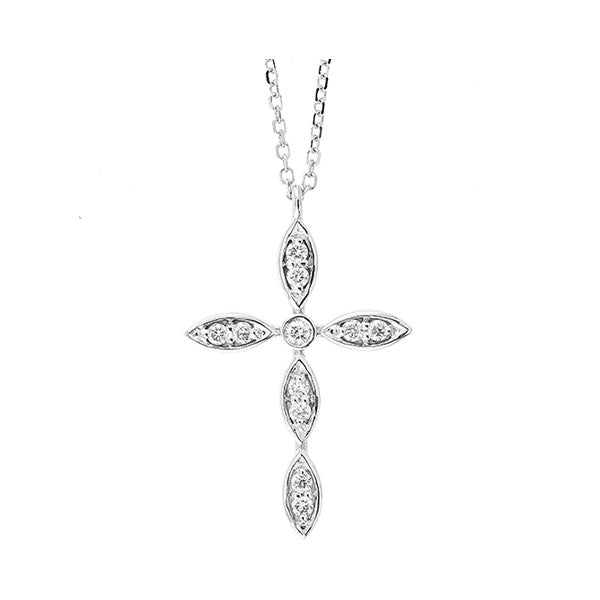 14Kt White Gold Diamond 1/10Ctw Pendant