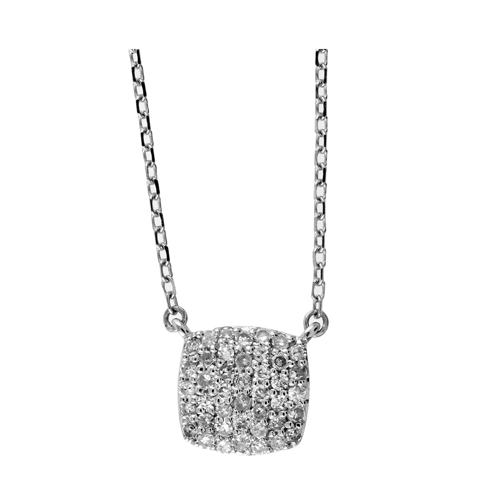 10Kt White Gold Diamond 1/7Ctw Pendant