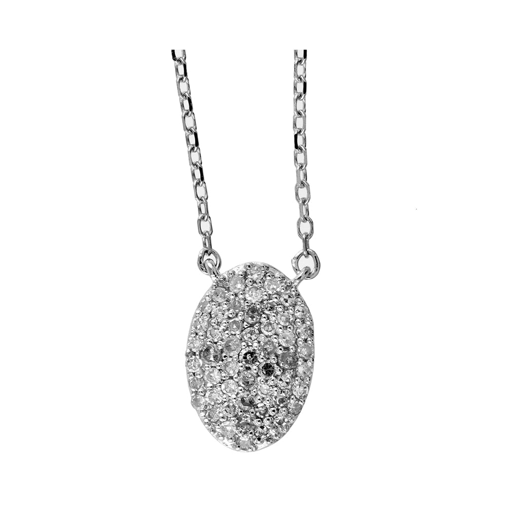 10Kt White Gold Diamond 1/6Ctw Pendant