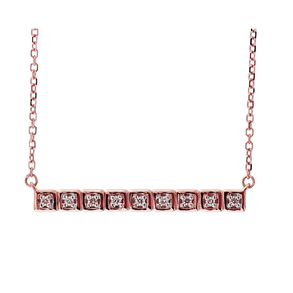 10Kt Rose Gold Diamond 1/20Ctw Pendant