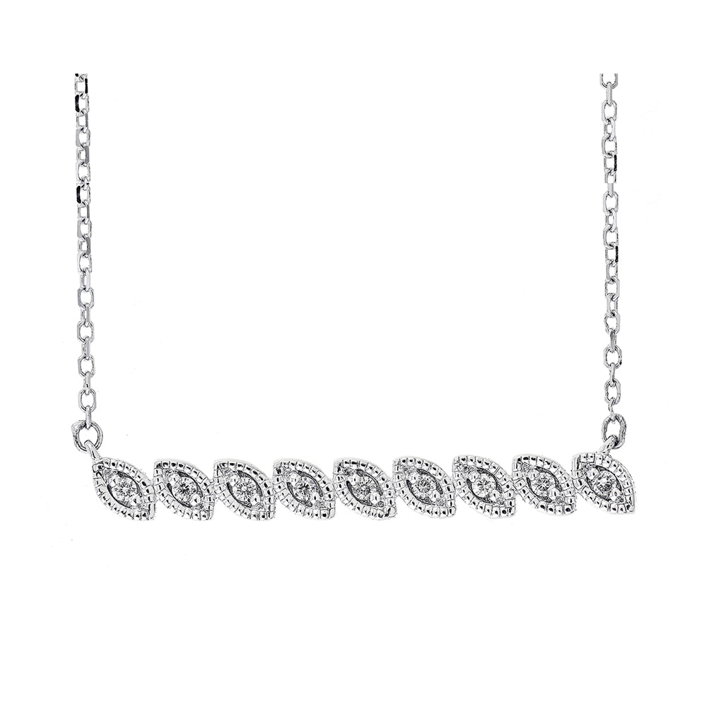 10Kt White Gold Diamond 1/20Ctw Pendant