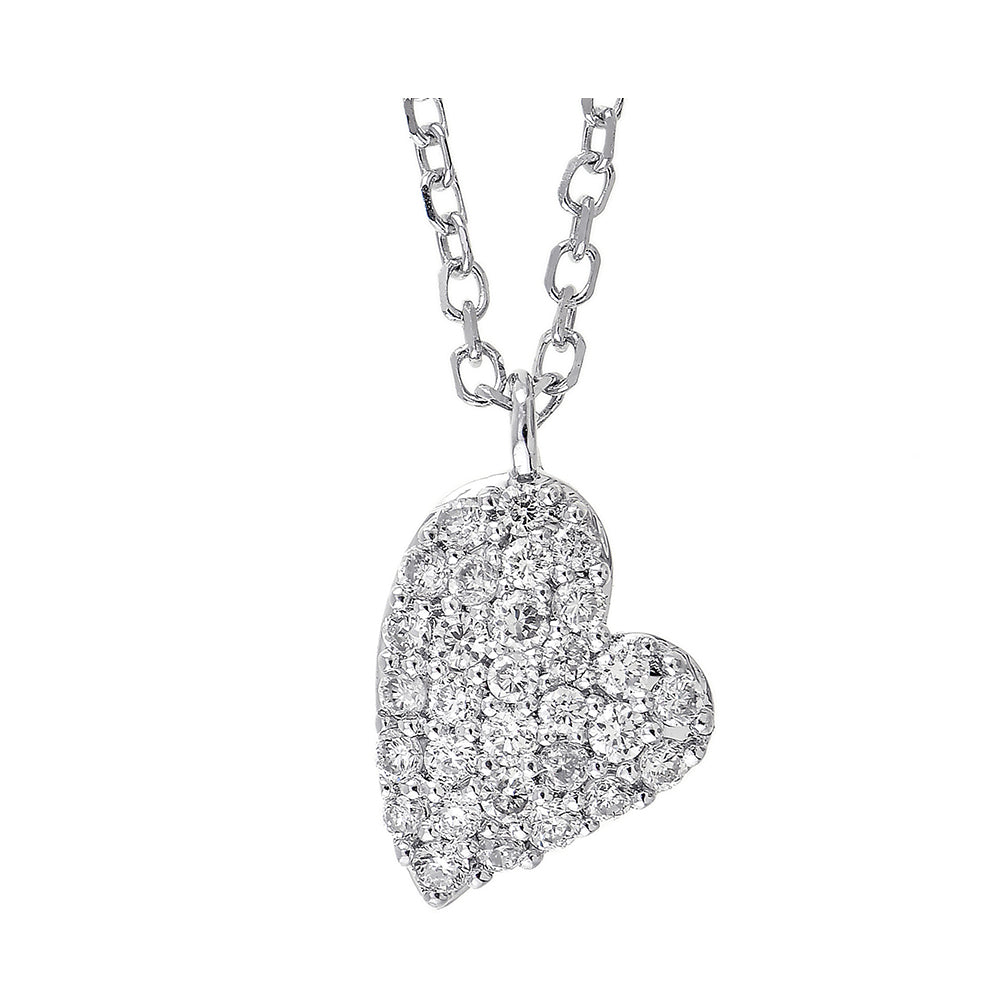 14Kt White Gold Diamond 1/10Ctw Pendant