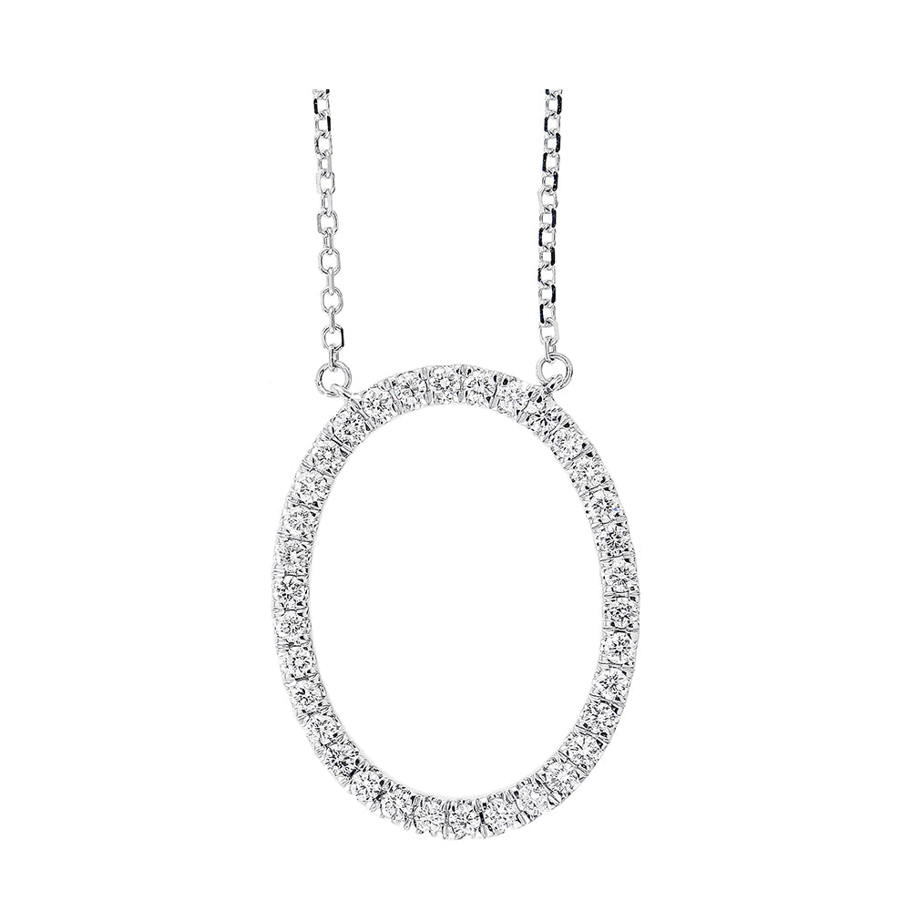 14Kt White Gold Diamond 1/4Ctw Pendant