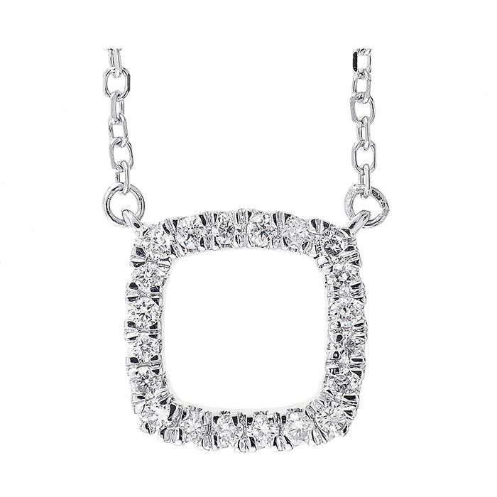 14Kt White Gold Diamond 1/10Ctw Pendant