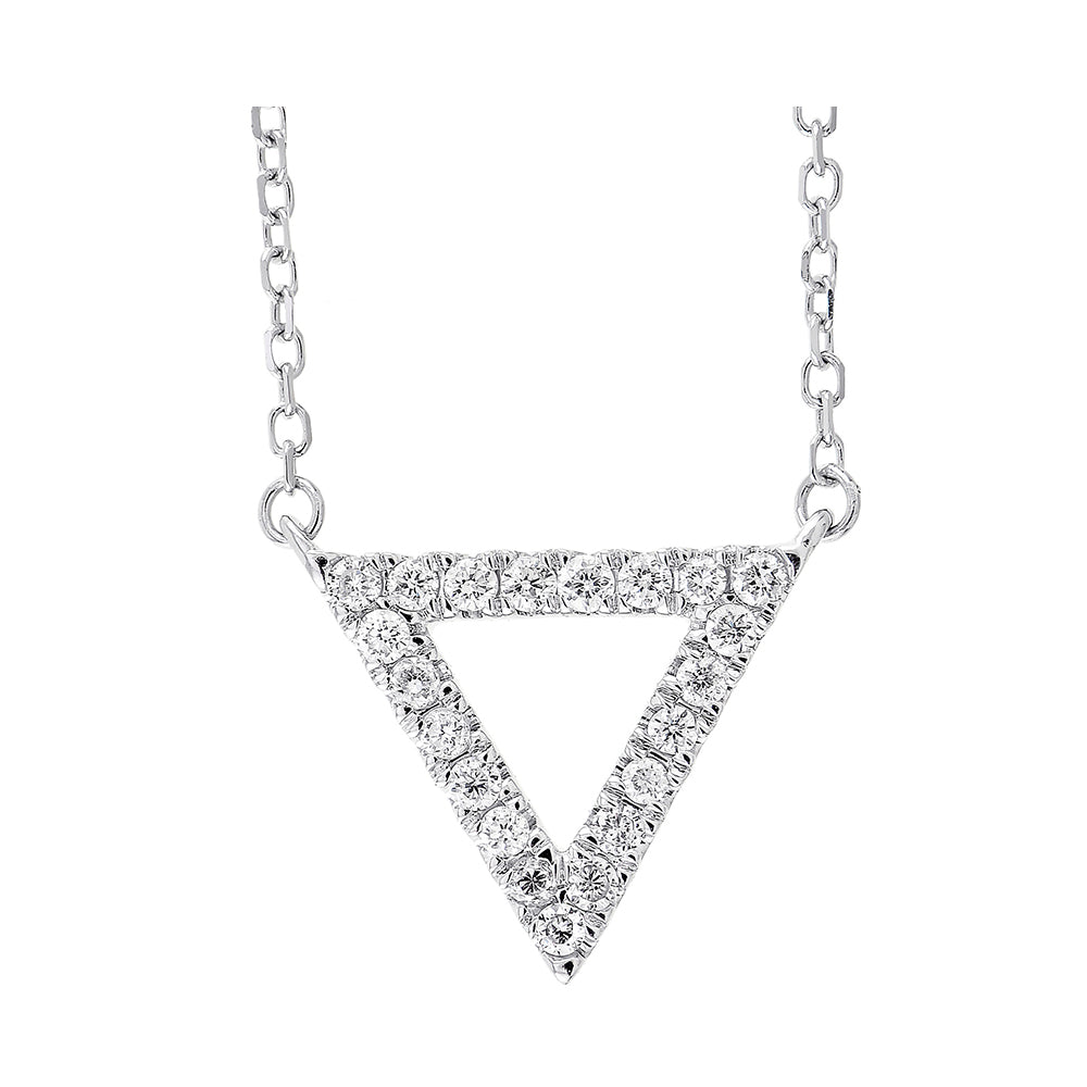 14Kt White Gold Diamond 1/10Ctw Pendant