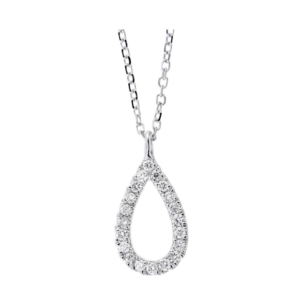 14Kt White Gold Diamond 1/10Ctw Pendant