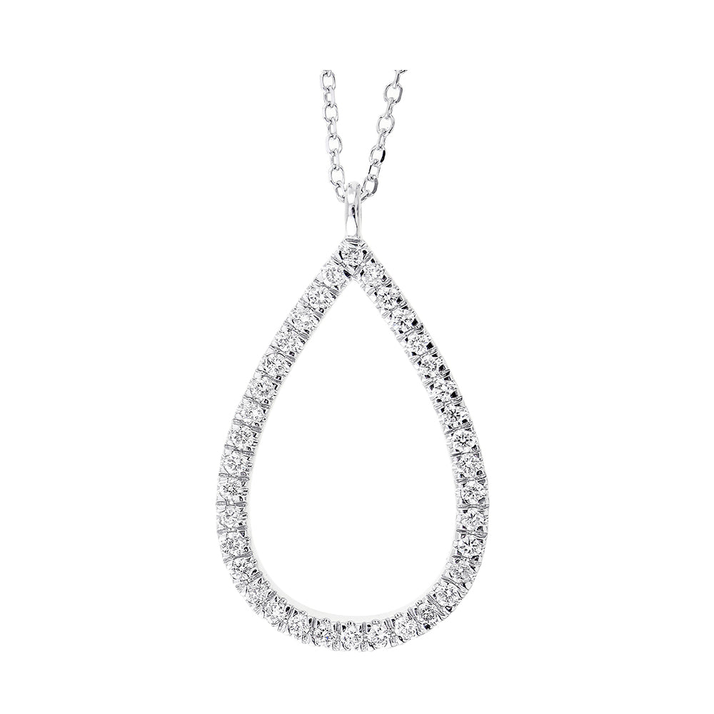 14Kt White Gold Diamond 1/4Ctw Pendant