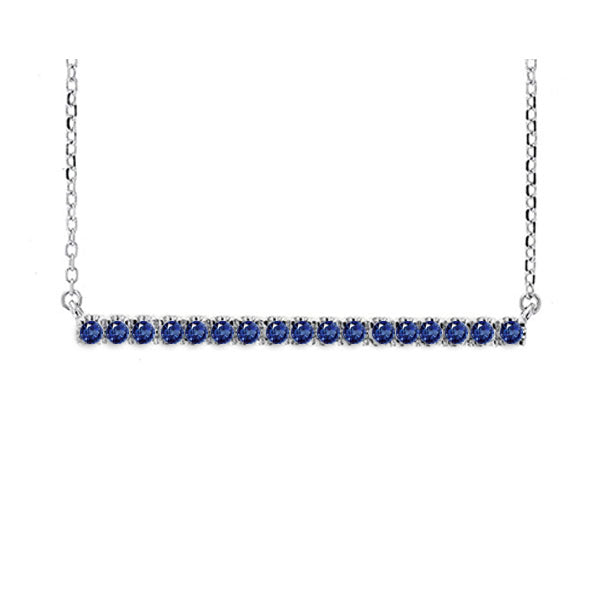 Silver Sapphire 1/3Ctw Pendant