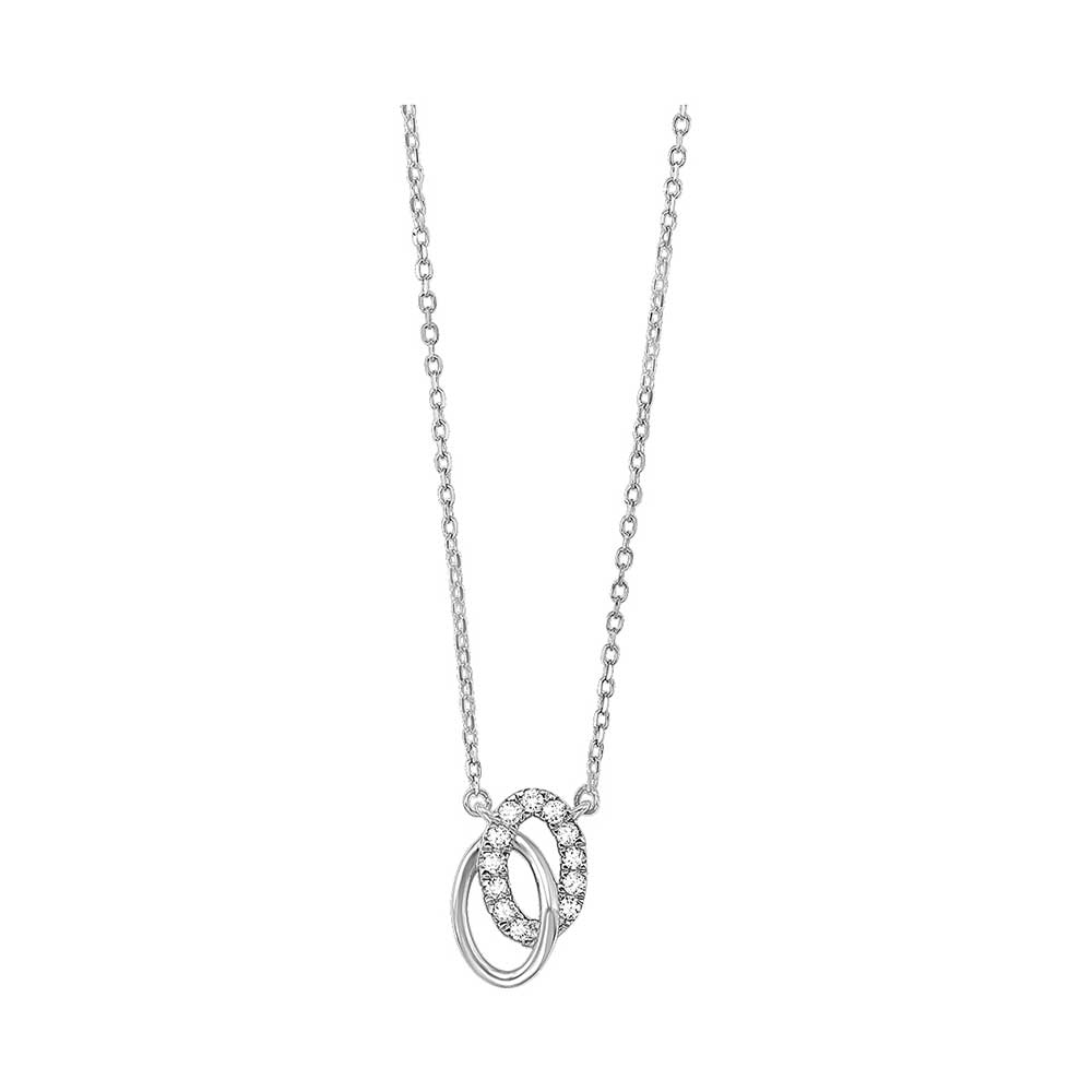 10Kt White Gold Diamond 1/10Ctw Pendant