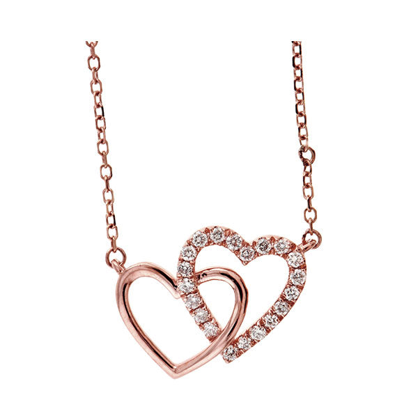 10Kt Rose Gold Diamond 1/10Ctw Pendant