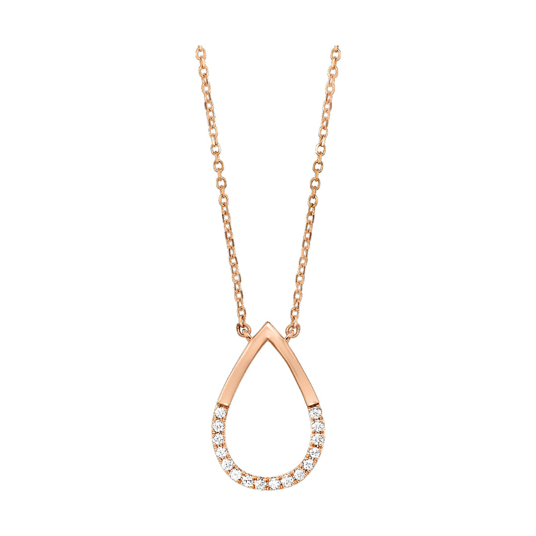 14Kt Rose Gold Diamond 1/12Ctw Pendant