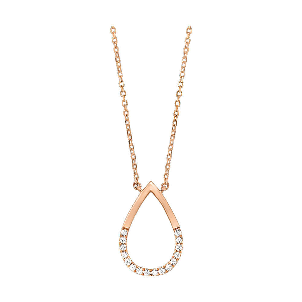 14Kt Rose Gold Diamond 1/12Ctw Pendant