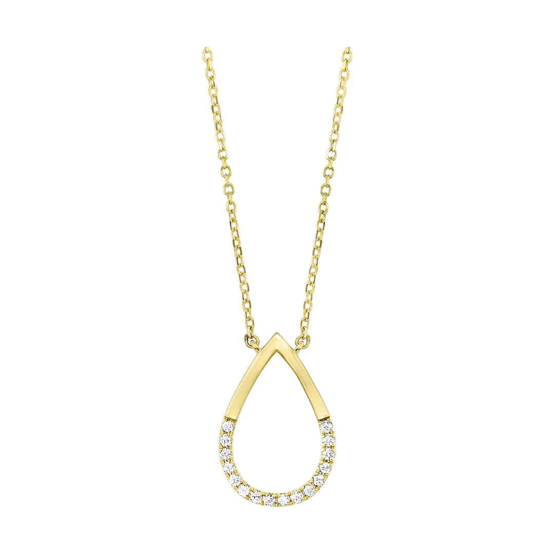 14Kt Yellow Gold Diamond 1/12Ctw Pendant