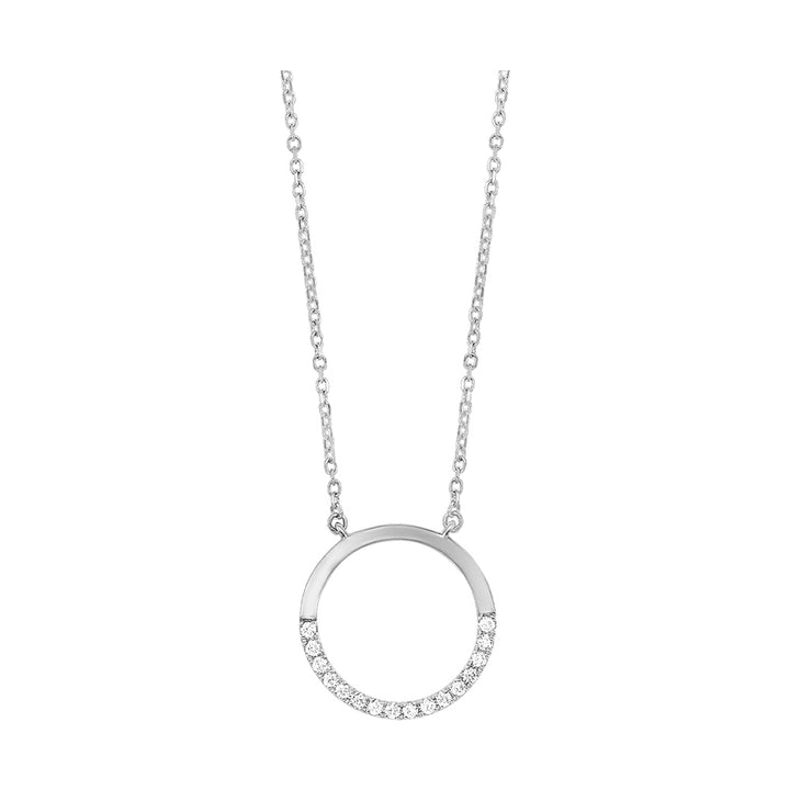 14Kt White Gold Diamond 1/12Ctw Pendant