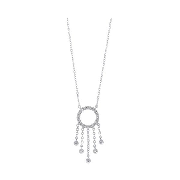 14Kt White Gold Diamond 1/7Ctw Pendant