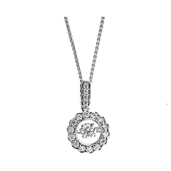 14Kt White Gold Diamond 1/4Ctw Pendant