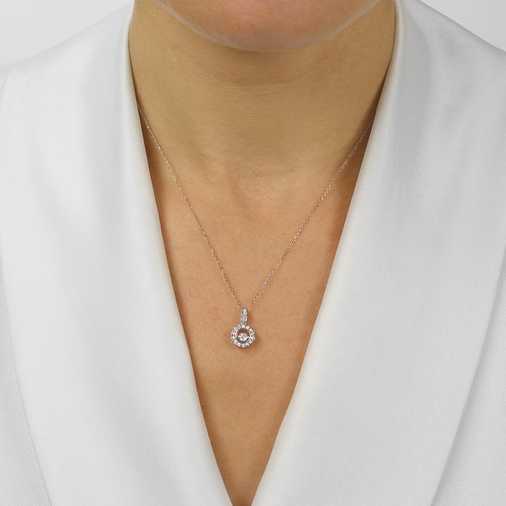 14Kt White Gold Diamond 1/4Ctw Pendant