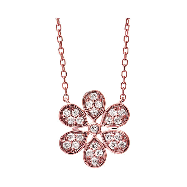 10Kt Rose Gold Diamond 1/7Ctw Pendant