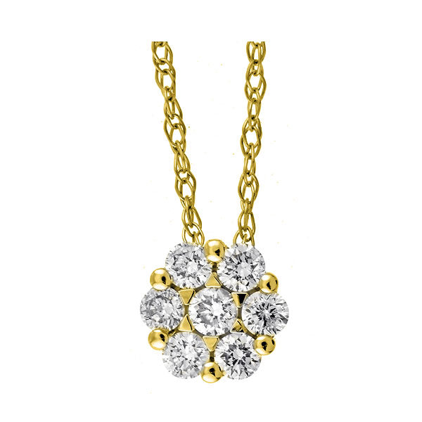 14Kt Yellow Gold Diamond 1/7Ctw Pendant