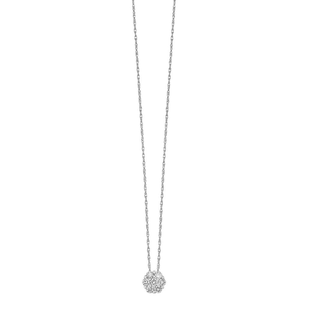 14Kt White Gold Diamond 1/4Ctw Pendant