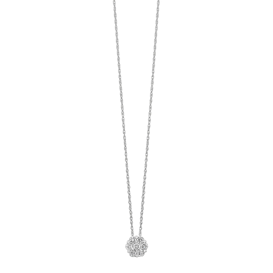 14Kt White Gold Diamond 1/3Ctw Pendant