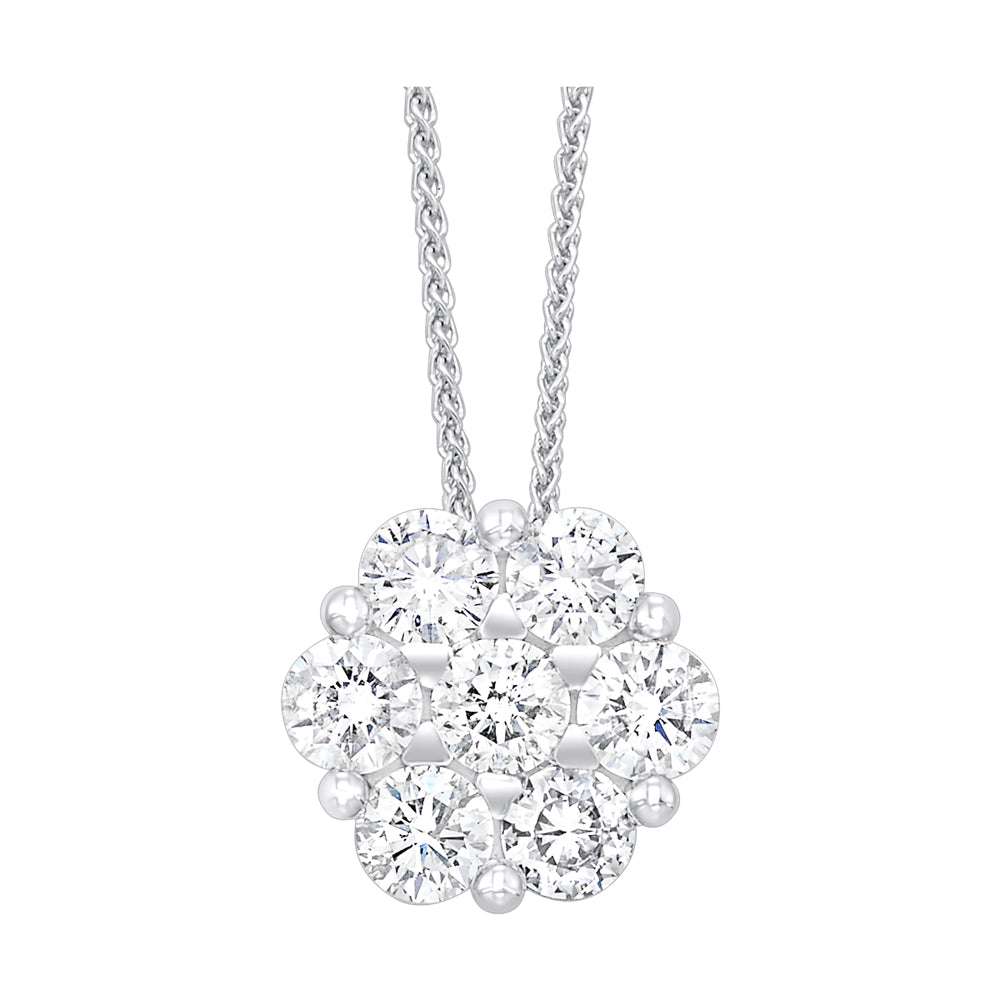 14Kt White Gold Diamond 3/4Ctw Pendant