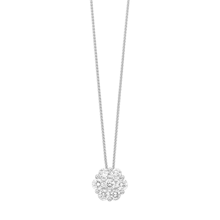 14Kt White Gold Diamond 1Ctw Pendant