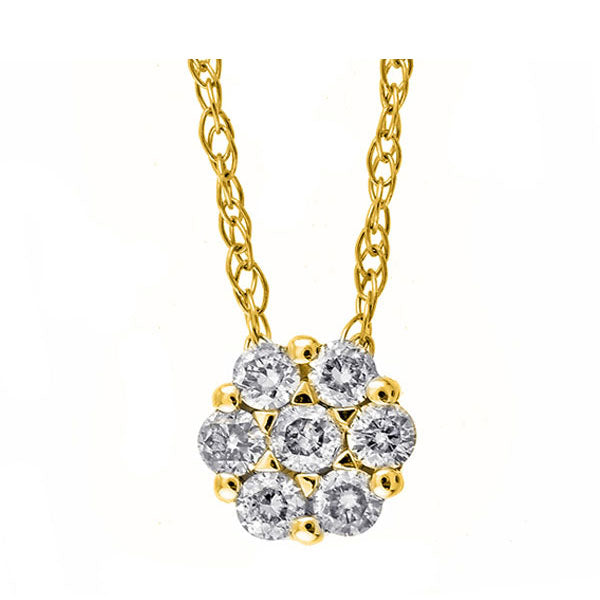 14Kt Yellow Gold Diamond 1Ctw Pendant