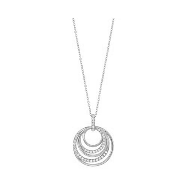 14Kt White Gold Diamond 1/4Ctw Pendant