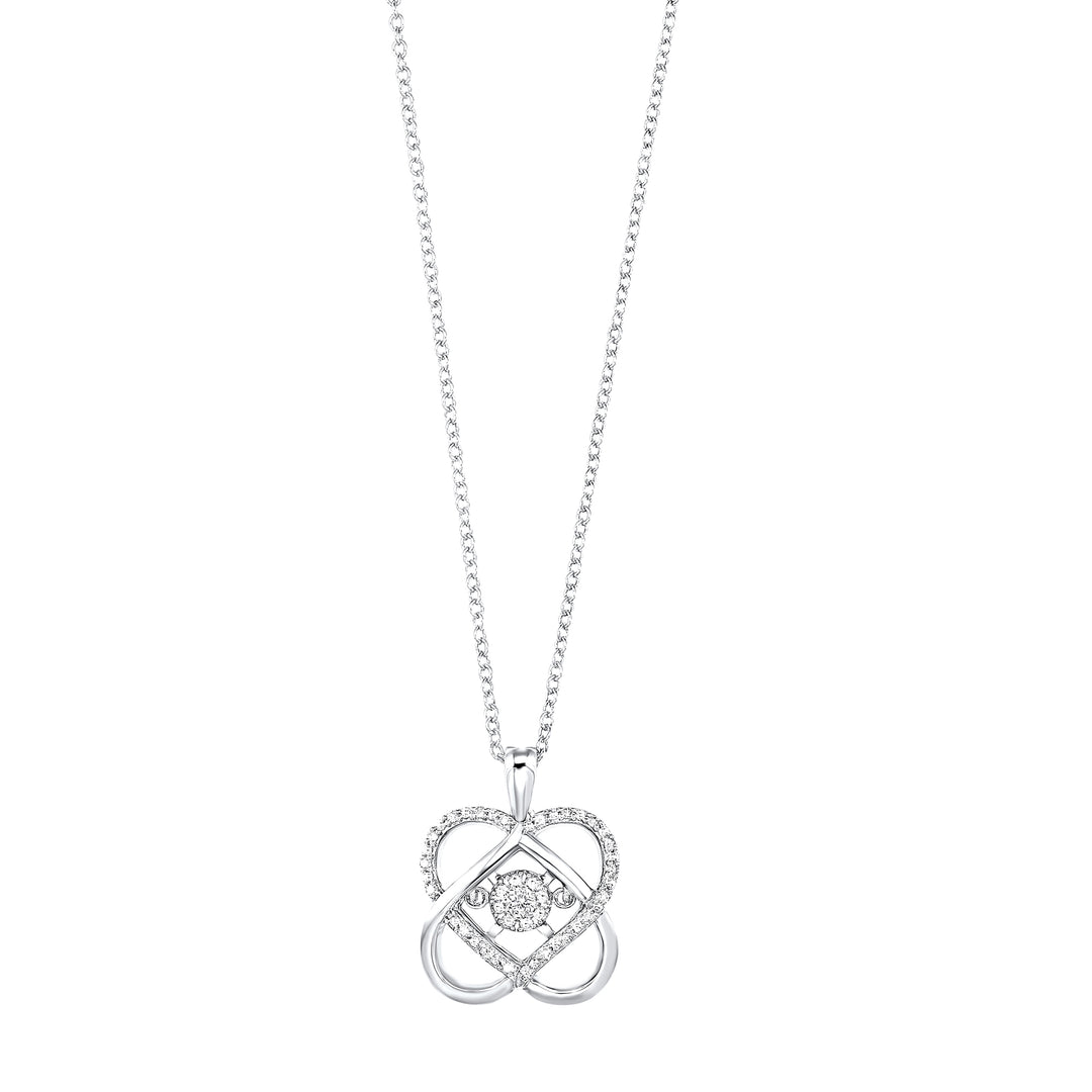 Silver Diamond 1/10Ctw Pendant